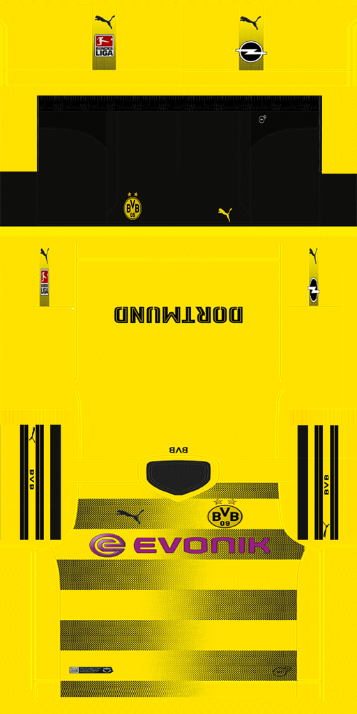 Borussia Dortmund 2017-18 HOME KIT .png